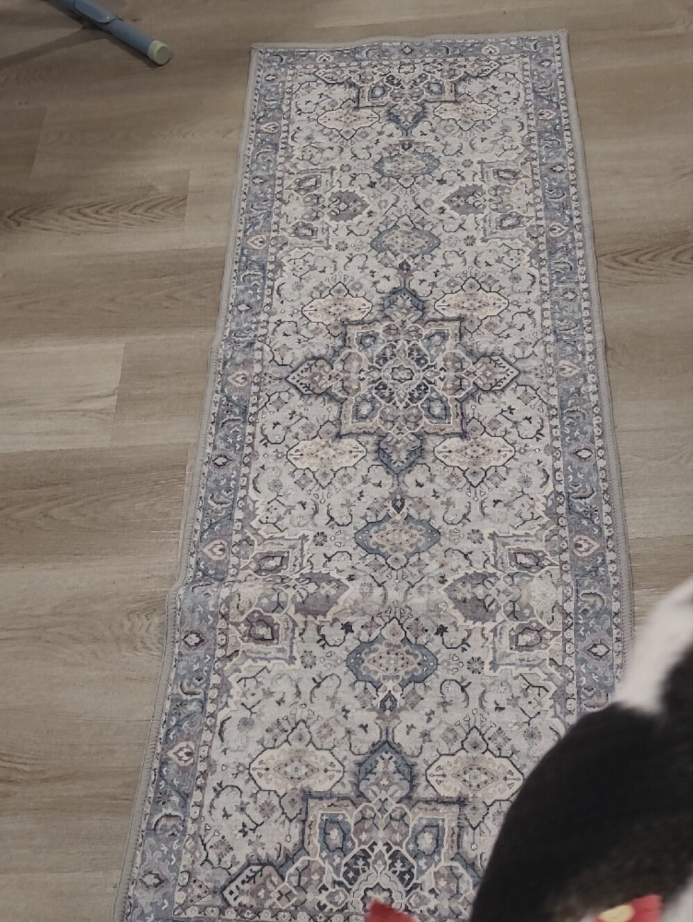 Neutral Gray And Blue Area Rug - Picture 2 of 4